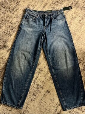 wild fable Wide-Leg Denim Jeans in Dark Blue Wash